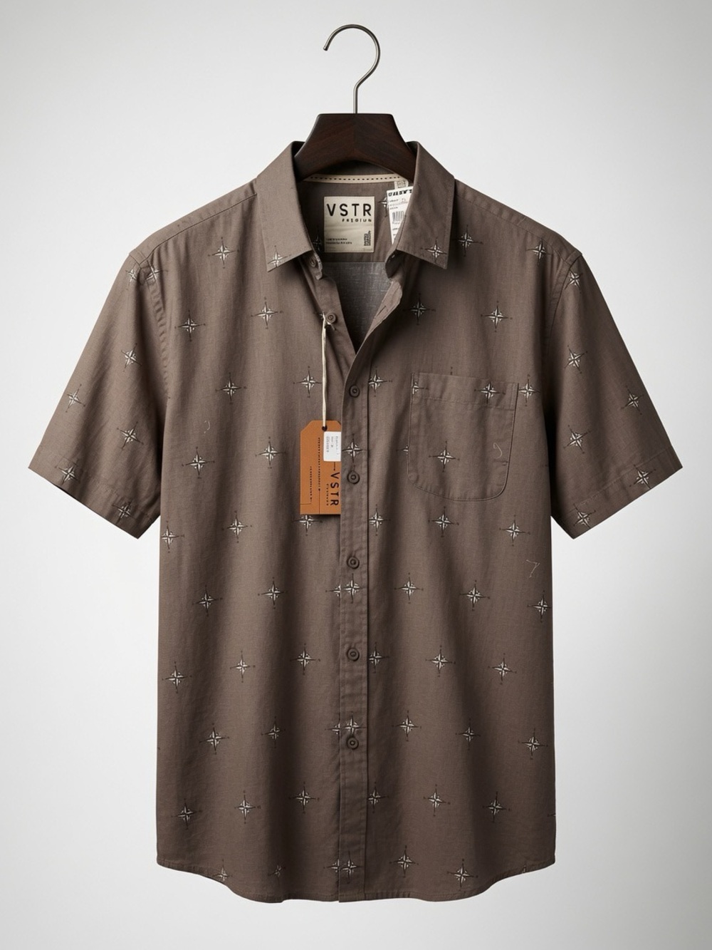 VSTR Premium Casual Button Down Shirt Mens Sz XXL Grey